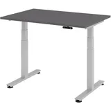 bümö Schreibtisch 120x80 cm Graphit / Silber
