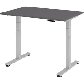 bümö Schreibtisch 120x80 cm Graphit / Silber
