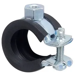 Gelenk-Rohrschelle ''Praktic'' für Rohr 20 - 23 mm mit Kippschraube und Schallschutzeinlage