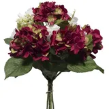 2474U Kunstblumenstrauß Rosalie Seidenblumen im Strauß gebunden aus Hortensie, Pfingstrose und Holunder - Naturgetreu - Witterungsbeständig (1)