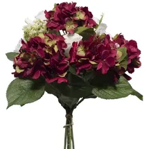 2474U Kunstblumenstrauß Rosalie Seidenblumen im Strauß gebunden aus Hortensie, Pfingstrose und Holunder - Naturgetreu - Witterungsbeständig (1)
