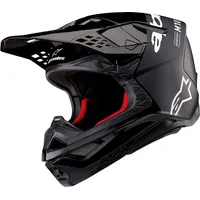 Alpinestars Supertech S-M10 Flood Motocrosshelm - Schwarz/Matt-Dunkelgrau / XS