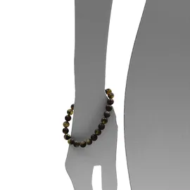 Ostsee-Schmuck Armband Kugel 8 mm schwarz 19 cm