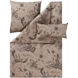 ESTELLA Mako-Satin Bettwäsche Kalani beige 1 Bettbezug 155 x 220 cm + je 1 Kissenbezug 80 x 80 cm + 40 x 80 cm