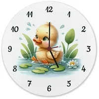Speecheese Planschente Ente Wanduhr aus Alu niedliche Wanduhr aus