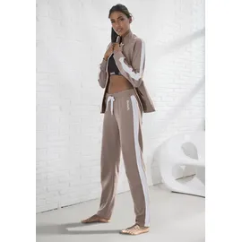 bench. loungewear Sweatjacke Damen beige-weiß Gr.44/46