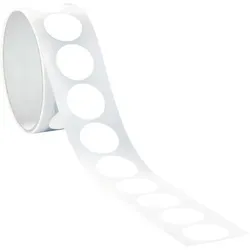 Aufkleber I Markierungspunkt, blanko, weiß, Folie, selbstklebend, Ø 37mm, 100/Rolle