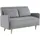 sweeek Skandinavisches 2-Sitzer-Sofa mit hellgrauem Cordbezug, Holzfüßen und verstellbarer Rückenlehne - Panam