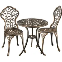 Tectake Bistrotisch-Set Lyon für 2 Personen, im Vintage-Design, -