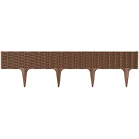 Beetumrandung in Rattan Optik aus Kunststoff, ca. 390 cm - Dunkelbraun