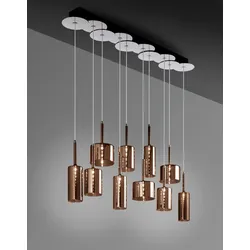 Exklusive Glas-Hängeleuchte Spillray 10 Axo Light - Metallic Bronze