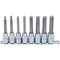 BGS Bit-Einsatz-Satz Antrieb Innenvierkant 12,5 mm (1/2) Innensechskant 5 - 13 mm 8-tlg.
