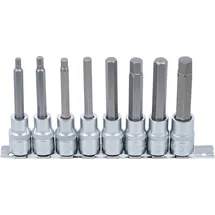 BGS Bit-Einsatz-Satz Antrieb Innenvierkant 12,5 mm (1/2) Innensechskant 5 - 13 mm 8-tlg.