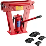 Wiltec Rohrbiegemaschine hydraulisch 8 t, Rohrbiegegerät mit 4 Presstücken Ø 21,3-40 mm, Rohrbieger inkl. Matritzen