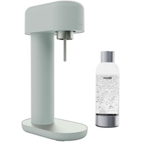Mysoda: Ruby 2 Wassersprudler aus Aluminium (ohne CO2-Zylinder) mit 1L Premium Wasserflasche - Salbeigrün (Pigeon)