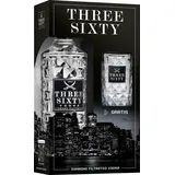 Three Sixty Vodka 0,7L 37,5% vol. mit Gratis-Markenglas 0,20 l
