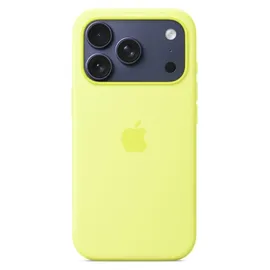 Apple iPhone 17 Pro Silikon Case mit MagSafe Neongelb