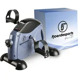 Fjoerdesports Mini-Heimtrainer, Arm- und Beintrainer, Bewegungstrainer, 2 in 1, mit Trainingsdisplay, Hometrainer, verschiedene Widerstandsstufen, ... - Dunkelgrau/Dunkelblau