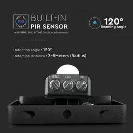 V-Tac LED-Flutlicht 50 W schwarz IP65