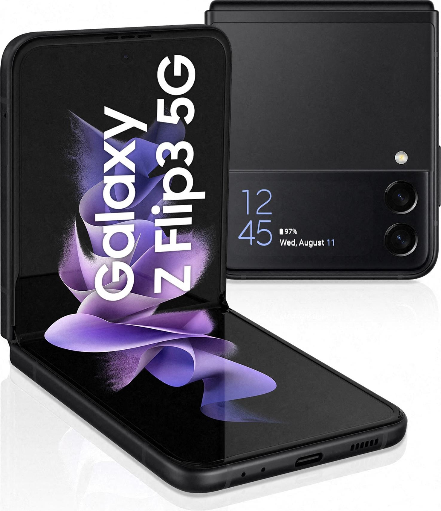 Samsung Galaxy Z Flip3 5G EU (256 GB, Phantom Black, 6.70", SIM + eSIM, 12 Mpx, 5G), Smartphone, Schwarz