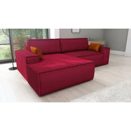 mebloland Ecksofa TOR mit Schlaffunktion. Farbe: Red. - Rot