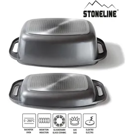 STONELINE XXL Bräter 43 x 26 cm anthrazit