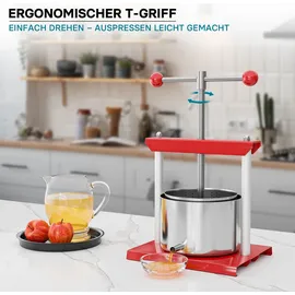 Wiltec Obstpresse 3 l rot