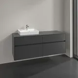 Villeroy & Boch Collaro Waschtischunterschrank C07400VR 140x54,8x50cm, Waschtisch links, graphite