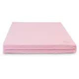 JEFlex - pink/beige Weichbodenmatte & Turnmatte 100 x 70 x 8 cm MADE IN GERMANY/Gymnastikmatte/platzsparende Fitnessmatte & Yogamatte/dicke Sportmatte für Kinderzimmer