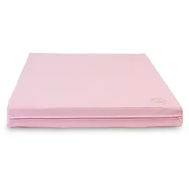 JEFlex - pink/beige Weichbodenmatte & Turnmatte 100 x 70 x 8 cm MADE IN GERMANY/Gymnastikmatte/platzsparende Fitnessmatte & Yogamatte/dicke Sportmatte für Kinderzimmer