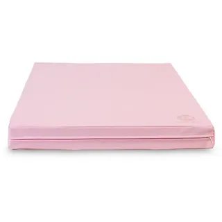 JEFlex - pink/beige Weichbodenmatte & Turnmatte 100 x 70 x 8 cm MADE IN GERMANY/Gymnastikmatte/platzsparende Fitnessmatte & Yogamatte/dicke Sportmatte für Kinderzimmer