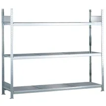 Schulte Lagertechnik Weitspannregal Stahl 250 x 200 x 50 cm silber
