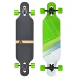 Apollo Longboard Twin Tip DT Longboard 36", gefertigt aus 8 Holzlagen in angesagtem TwinTip-Shape grün