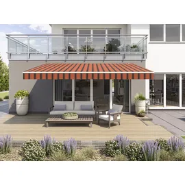 WISMAR Gelenkarmmarkise Classic 500 cm orange-braun