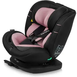 lionelo Bastiaan i-Size Kindersitz ab Geburt 0-36 kg Isofix Top Tether 360 Grad drehbar Rückwärts Vorwärts Seitenschutz 5-Punkt-Sicherheitsgurte Dri-Seat (Rosa Rose)