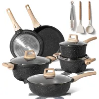 just perfecto household appliances Just Perfecto Topf-Set 15-tlg. Kochtopf + Pfanne + Deckel