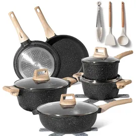 just perfecto household appliances Just Perfecto Topf-Set 15-tlg. Kochtopf + Pfanne + Deckel