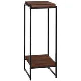 Mendler Blumentisch HWC-K71, Blumenregal Beistelltisch Pflanzregal, MVG-zertifiziert MDF Metall ~ dunkelbraun, 101cm