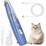 Brifit Hundeschermaschine mit Staubsauger Zwei-in-Eins, Leise Pfotentrimmer für Hunde Katzen Pfoten, Schermaschine Hund USB Aufladbar Pfotenschermaschine, Geeignet für Pfoten, Ohren, Augen, Gesicht