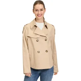 Amber & June Damen Sommerjacke mit Kragen beige 40