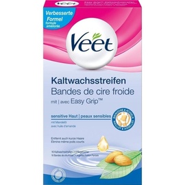 Veet Easy-Gelwax Kaltwachsstreifen Bikinizone & Achseln Sensible Haut 16 St.