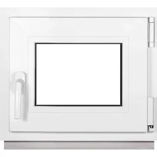 Framex Kellerfenster Weiß BxH 40x40cm (400x400mm) 2fach (32mm) Dreh Kipp DIN Links- Kunststofffenster Premium Fenster - Alle Größen - Weiß