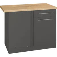 WIHO KÜCHEN Eckunterschrank Unna 110 x 60 x 85 cm Grau
