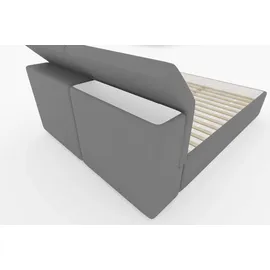 99rooms Danio Polsterbett Hellbraun 180x200 cm Kunstleder MADRYT