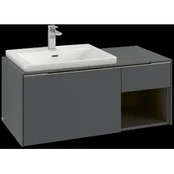 Villeroy & Boch Subway 3.0 Waschtischunterschrank mit Regalelement rechts | 1000 mm##Mit LED Auszugs- und Bodenbeleuchtung Volca .. C572L0VL