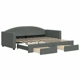 vidaXL Tagesbett 90 x 190 cm Dunkelgrau