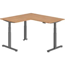 bümö Eckschreibtisch Nussbaum braun