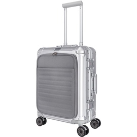 Travelite Next 4W Trolley With Front Bag S Silver