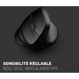 MOBILITY LAB Ergo C30W - Ergonomisches Kabellos-Set mit verstellbarer Neigung - AZERTY Layout - Repose-Poignets aus Memory-Schaum - Büro, Zuhause, Gaming - Dual Wireless USB & Bluetooth Verbindung
