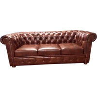 JVmoebel Chesterfield-Sofa Großes 3-Sitzer-Sofa im Chesterfield-Stil braun braun